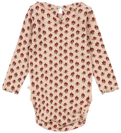 Konges Sløjd Body l/æ - Rib - Nia - Ruby Rose m. Hulmønster