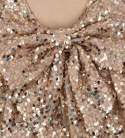 Konges Sløjd Kjole - Lila Sequins Bow - Gold Glitter