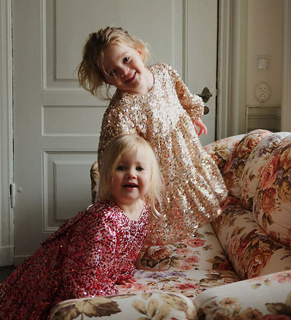 Konges Sløjd Kjole - Lila Sequins Bow - Gold Glitter