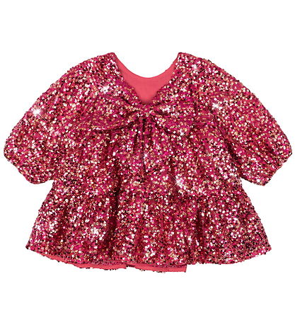 Konges Sløjd Kjole - Lila Sequin Bow - Sparkling Sangria