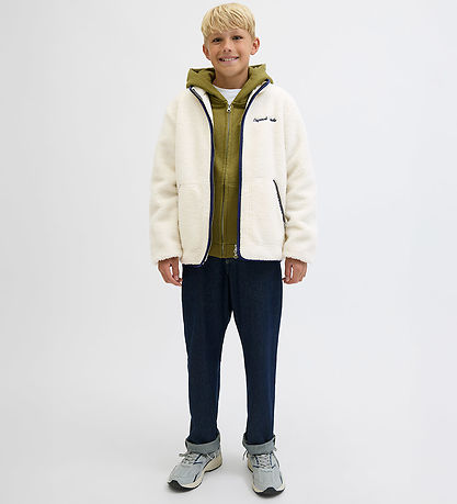 Jack & Jones Fleecejakke - Jornorrebro - Cloud Dancer/Ocean Cave
