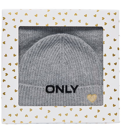 Kids Only Hue og Tørklæde - Strik - KogAvery - Light Grey Melang