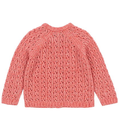 Konges Sløjd Cardigan - Uld- Strik - Isa - Pink m. Hulmønster