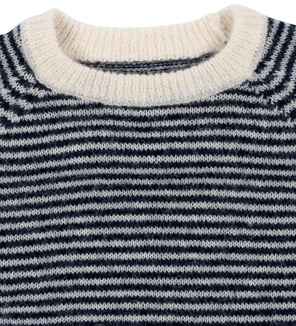 Konges Sløjd Bluse - Uld - Strik - Berle - Ensign Blue/Buttercre
