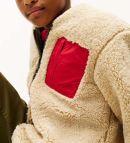 Tommy Hilfiger Fleecejakke - Reversible Teddy - Pewter Green
