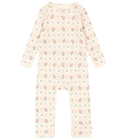 Konges Sløjd Heldragt - Rib - Minnie - Fleur Decor m. Hulmønster