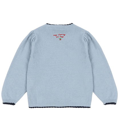 Konges Sløjd Cardigan - Bomuld/Uld - Strik - Alexa - Blue Fog