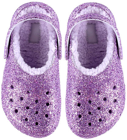 Crocs Sandaler - Clsc Lined Chunky Glitter - Purple Moon