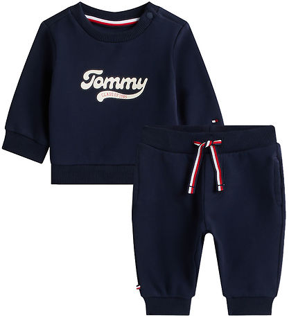 Tommy Hilfiger Sweatsæt - Graphic - Dark Night Blue