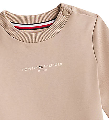 Tommy Hilfiger Sweatsæt - Mini Corp - Malted Milk