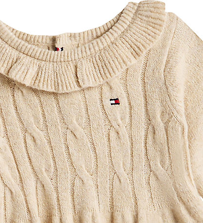 Tommy Hilfiger Kjole - Strik - Cable - Malted Milk Heather