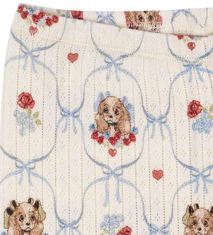 Konges Sløjd Leggings - Rib - Minnie - Puppy m. Hulmønster