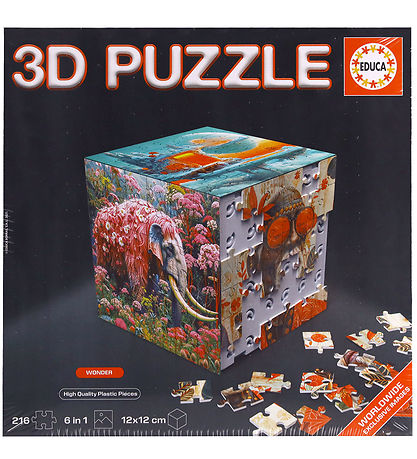 Educa 3D Puslespil - 216 Brikker - Cube Wonder