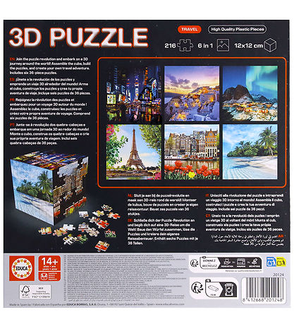 Educa 3D Puslespil - 216 Brikker - Cube Travel