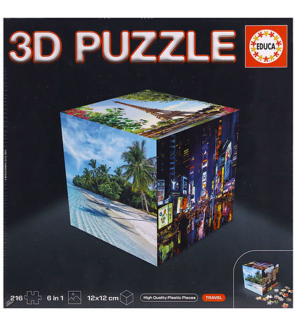 Educa 3D Puslespil - 216 Brikker - Cube Travel