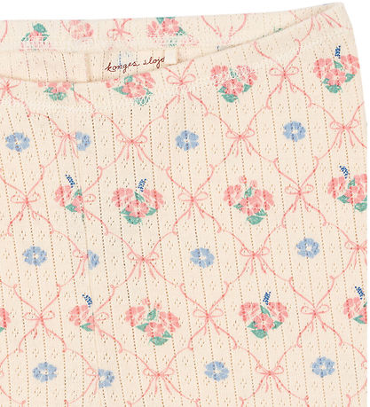 Konges Sløjd Leggings - Rib - Minnie - Fleur Decor m. Hulmønster