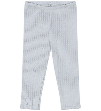 Konges Sløjd Leggings - Rib - Minnie - Gray Dawn m. Hulmønster