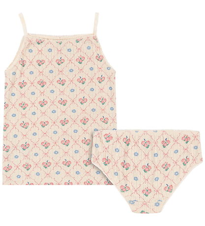 Konges Sløjd Undertøj - Rib - Minnie - Fleur Decor m. Hulmønster