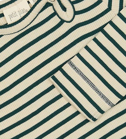 Petit Piao Body l/æ - Rib - Modal - Dark Sea/Off White