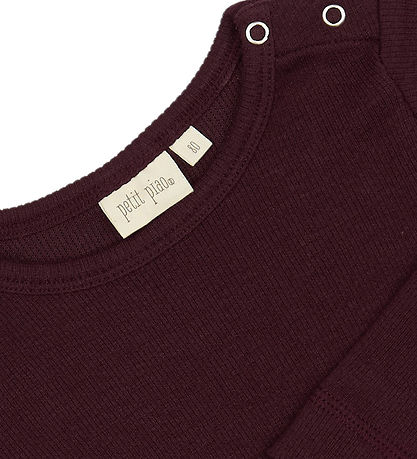 Petit Piao Bluse - Rib - Modal - Dark Grape