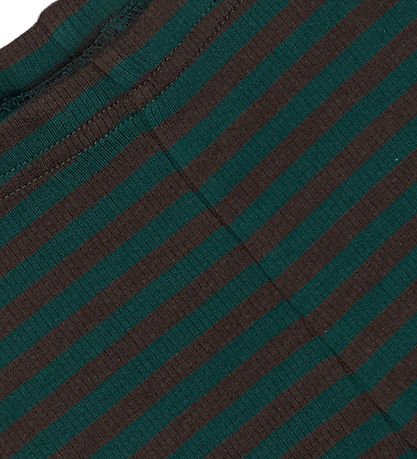 Petit Piao Leggings - Rib - Modal - Dark Sea/Coffe Bean