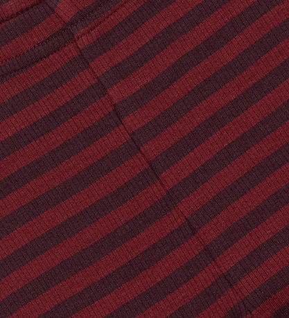 Petit Piao Leggings - Rib - Modal - Dark Grape/Biking Red