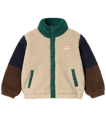 Tiny Cottons Fleecejakke - Color Block Polar - Dark Green