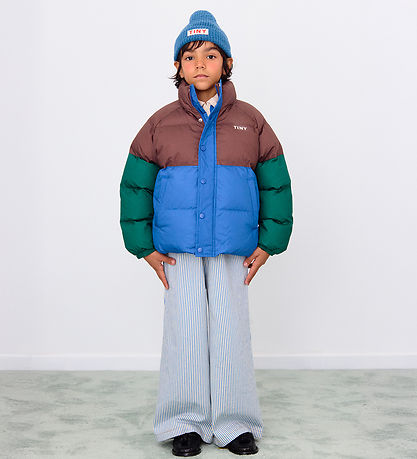 Tiny Cottons Dynejakke - Color Block - Dark Blue