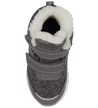 Viking Vinterstøvler - Equip Glitter Warm WP 2V - Charcoal/Dusty