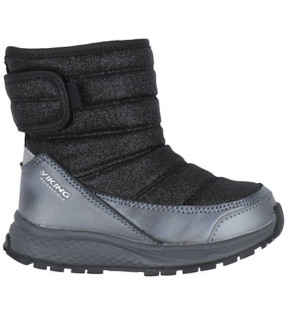 Viking Vinterstøvler - Equip Glitter Warm WP Pull-on - Sort