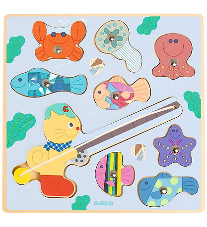 Djeco Puslespil - Puzz & Fish Bariolo - 9 Brikker
