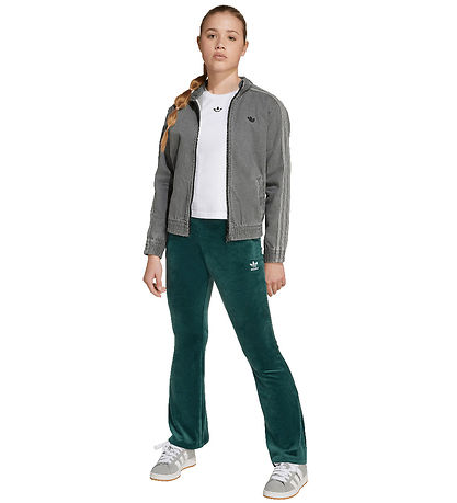 adidas Originals Bukser - Velour - Aurivy/White