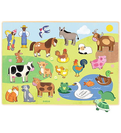 Djeco Puslespil - Puzzlo Campo - 22 Brikker