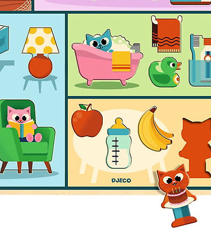 Djeco Puslespil - Puzzlo House - 22 Brikker