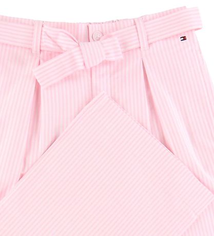 Tommy Hilfiger Bukser - Neon Ithaca - Cotton Candy m. Striber