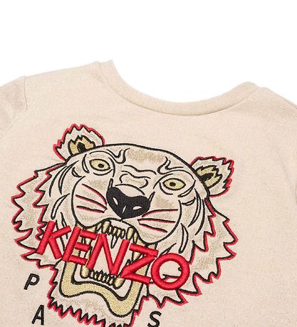 Kenzo Sweatkjole - Exclusive Edition - Gold Yellow/Rd m. Tiger