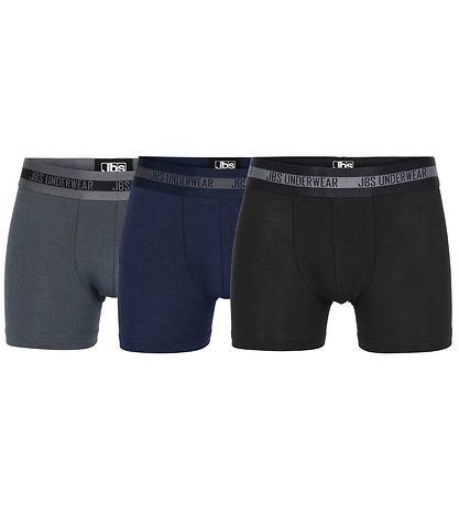 JBS Boxershorts - 3-pak - Bambus - Sort/Gr/Navy