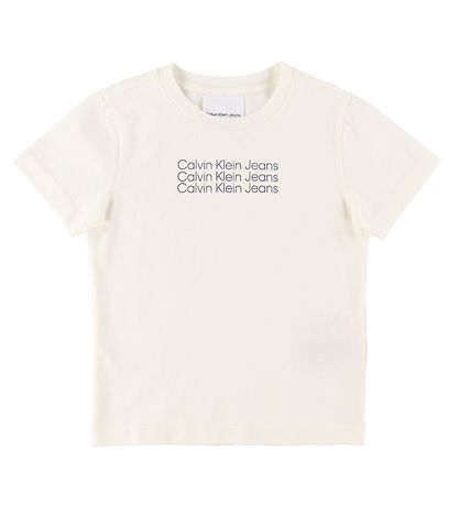 Calvin Klein T-shirt - Reg - Greige/Navy