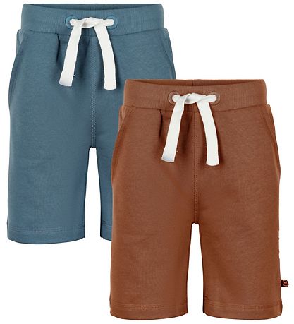 Minymo Shorts - 2-pak - Toffee/Aquagrn