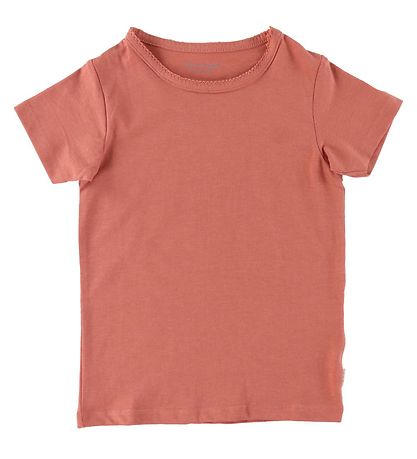 Minymo T-shirt - 2-pak - Canyon Rose/Hvid m. Blomster