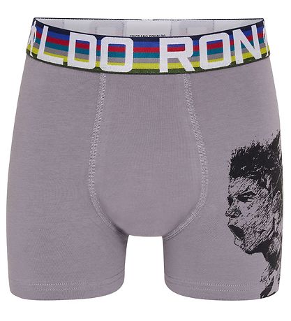 Ronaldo Boxershorts - 2-pak - Gr/Sort m. Mnster