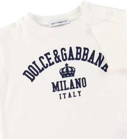 Dolce & Gabbana T-shirt - Essentiels - Hvid m. Tekst