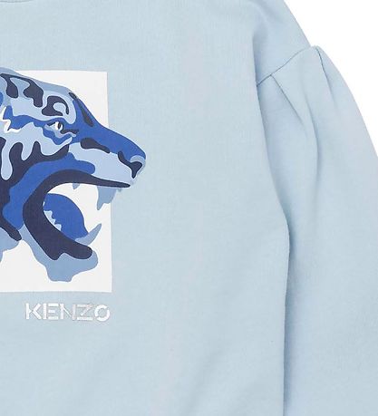 Kenzo Sweatshirt - Pale Blue m. Tiger
