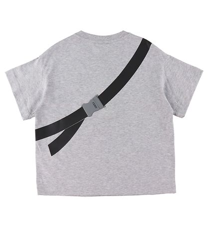 Fendi T-Shirt - Gråmeleret m. Tryk