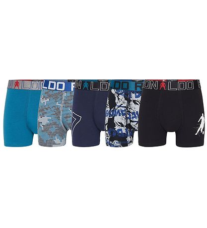 Ronaldo Boxershorts - 5-pak - Navy/Grmeleret/Petroleum m. Mnst