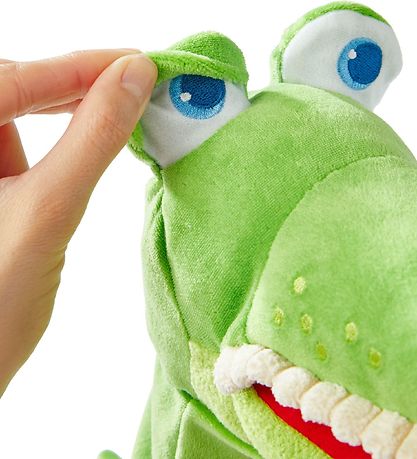Haba Hånddukke - Krokodille - 26 cm - Grøn