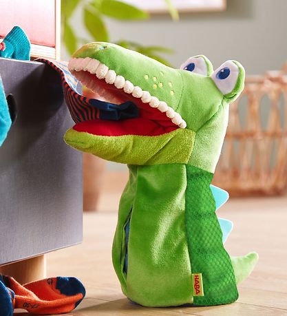 Haba Hånddukke - Krokodille - 26 cm - Grøn