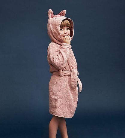 Pippi Baby Badekåbe - Misty Rose m. Ræv