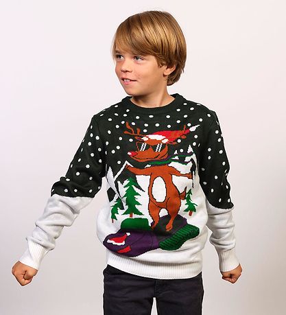 Jule-Sweaters Bluse - Scoodoolf - Mørkegrøn