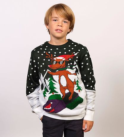 Jule-Sweaters Bluse - Scoodoolf - Mørkegrøn